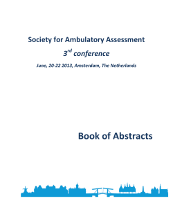 Book of Abstracts  Society for Ambulatory Assessment  3  conference 
