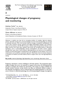 3 Physiological changes of pregnancy and monitoring Carlin