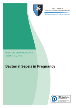 Bacterial Sepsis in Pregnancy Green-top Guideline No. 64a 1st edition  |