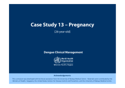 Case Study 13 – Pregnancy Dengue Clinical Management [26-year-old] Acknowledgements