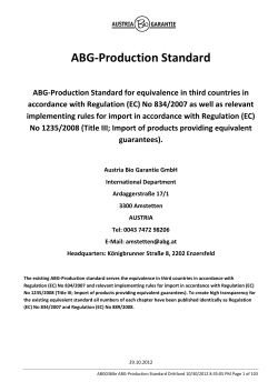 ABG-Production Standard