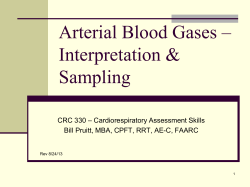 Arterial Blood Gases – Interpretation &amp; Sampling