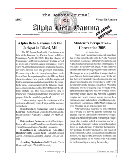 Alpha Beta Gamma The Honors Journal Of Alpha Beta Gamma hits the