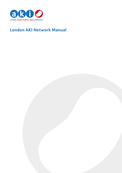 London AKI Network Manual