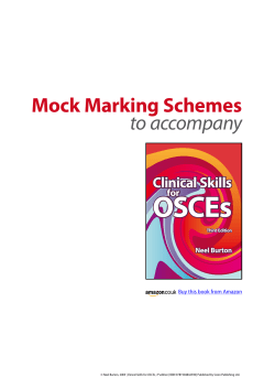 Mock Marking Schemes to accompany