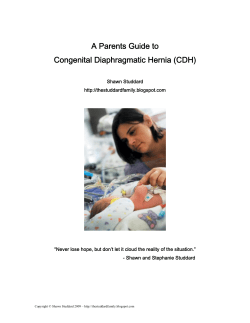 A Parents Guide to Congenital Diaphragmatic Hernia (CDH)