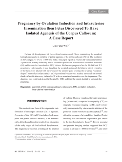 Pregnancy by Ovulation Induction and Intrauterine