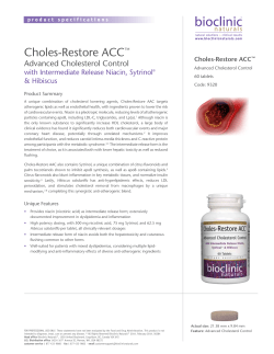 Choles-Restore ACC Advanced Cholesterol Control with Intermediate Release Niacin, Sytrinol