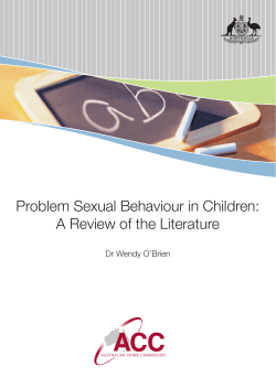 ACC Problem Sexual Behaviour in Children: A Review of the Literature