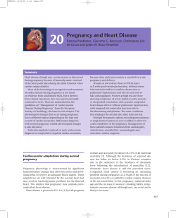 20 Pregnancy and Heart Disease Patrizia Presbitero, Giacomo G. Boccuzzi, Christianne J.M.
