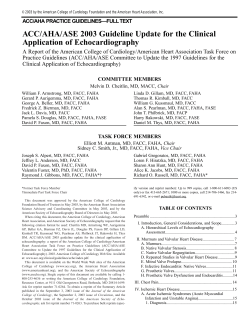 ACC/AHA/ASE 2003 Guideline Update for the Clinical Application of Echocardiography