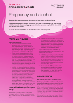 Pregnancy and alcohol FACTSHEET PREGNANCY