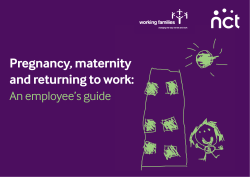 Pregnancy, maternity and returning to work: An employee’s guide