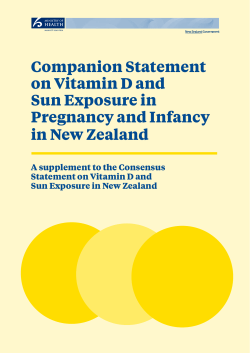 Companion Statement on Vitamin D and Sun Exposure in Pregnancy and Infancy