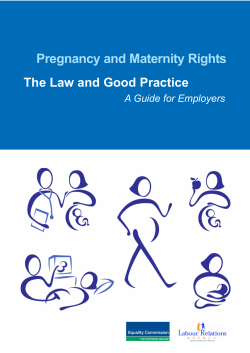 Pregnancy and Maternity Rights The Law and Good Practice