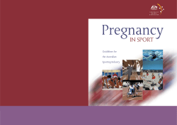 Pregnancy IN SPORT Guidelines for the Australian