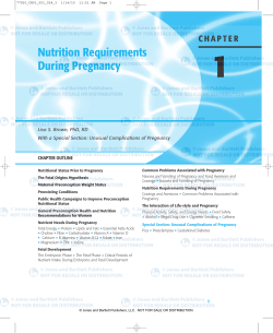 1 Nutrition Requirements During Pregnancy C H A P T E R