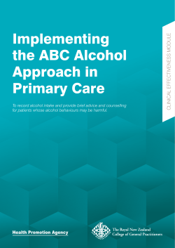 Implementing the ABC Alcohol Approach in Primary Care