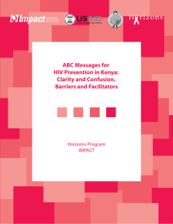 ABC Messages for HIV Prevention in Kenya: Clarity and Confusion, Barriers and Facilitators