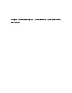 People’s Monitoring of Government Food Schemes  A Handbook