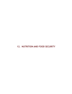 12.  NUTRITION AND FOOD SECURITY 19. Tourism, Art and Culture