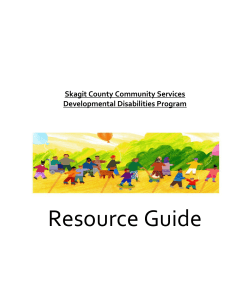Resource Guide  Skagit County Community Services Developmental Disabilities Program