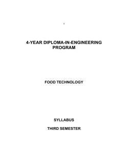 4-YEAR DIPLOMA-IN-ENGINEERING PROGRAM FOOD TECHNOLOGY