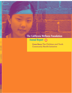 Annual Report The California Wellness Foundation 02 The Children and Youth