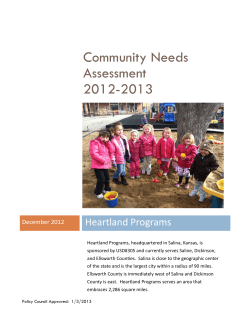 Community Needs Assessment 2012-2013 Heartland Programs