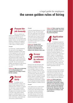 the seven golden rules of hiring a legal guide for employers