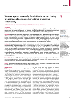 Violence against women by their intimate partner during
