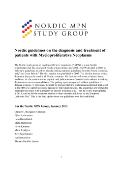Nordic guidelines on the diagnosis and treatment of