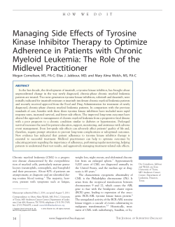 Managing Side Effects of Tyrosine Kinase Inhibitor Therapy to Optimize