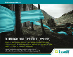 PATIENT BrochurE for BoSuLIf (bosutinib) ®