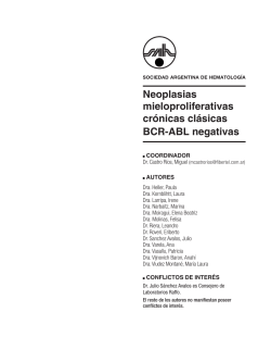 Neoplasias mieloproliferativas crónicas clásicas BCR-ABL negativas