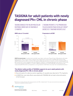TASIGNA for adult patients with newly