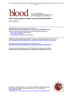 How I treat pregnancy-related venous thromboembolism