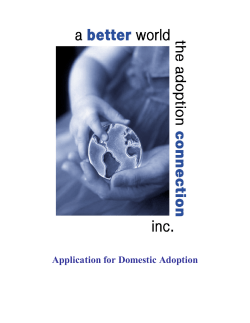 Application for Domestic Adoption