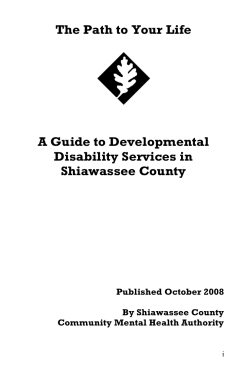 The Path to Your Life  A Guide to Developmental Disability Services in