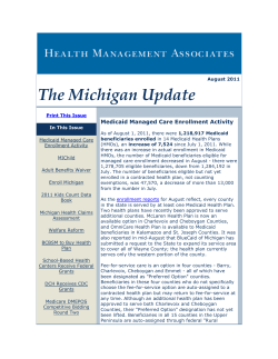 The  Medicaid Managed Care Enrollment Activity