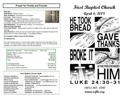 First Baptist Church April 6, 2008
