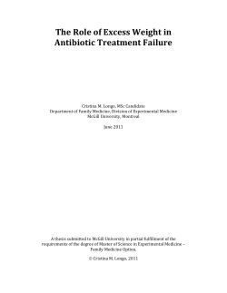 The Role of Excess Weight in Antibiotic Treatment Failure