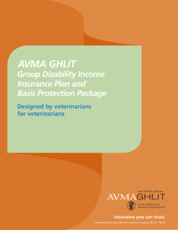 AVMA GHLIT  Group Disability Income Insurance Plan and