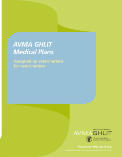 AVMA GHLIT Medical Plans Designed by veterinarians for veterinarians