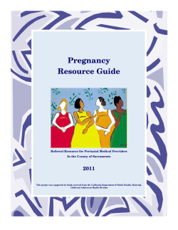 Pregnancy Resource Guide 2011