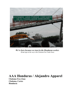 AAA Honduras / Alejandro Apparel Choloma Free Zone