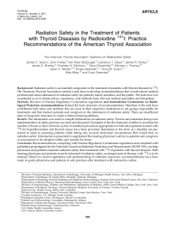 Radiation Safety in the Treatment of Patients I: Practice