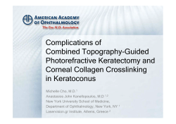 Complications of Combined Topography-Guided Photorefractive Keratectomy and Corneal Collagen Crosslinking