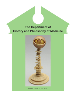The Department of History and Philosophy of Medicine