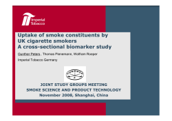 Uptake of smoke constituents by UK cigarette smokers A cross-sectional biomarker study